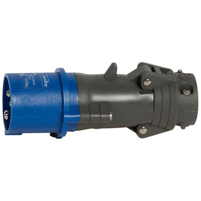 HYPRA FICHE MOBILE DROITE IP44 16A - 200-250VAC 2P+T PLASTIQUE