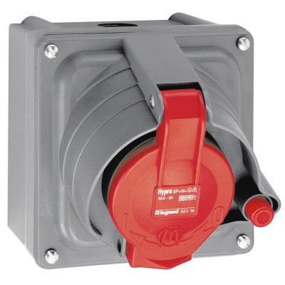 HYPRA PRISINTER FIXE IP44/55 32A - 380-415VCA 3P+N+T PLASTIQUE
