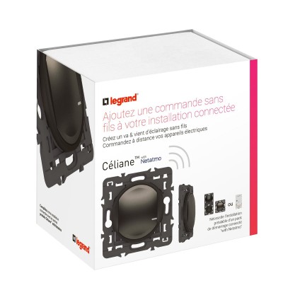 CELIANE WITH NETATMO GRAPHITE COMMANDE SANS FIL s/plaque