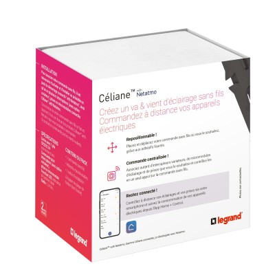 CELIANE WITH NETATMO GRAPHITE COMMANDE SANS FIL s/plaque
