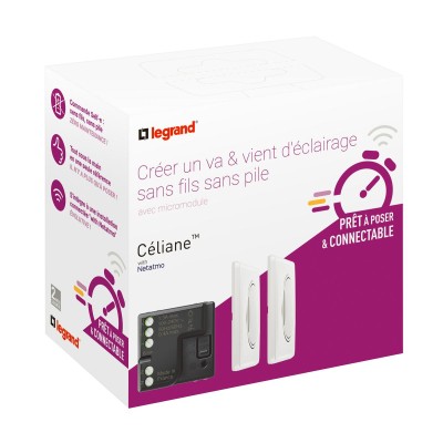 CELIANE WITH NETATMO BLANC PRET A POSER 2 CDES S/FIL + MICROMODULE