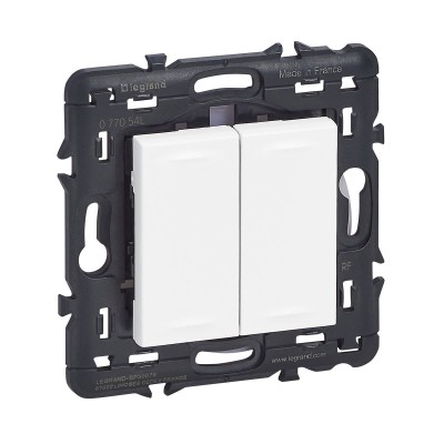 MOSAIC WITH NETATMO BLANC COMMANDE DOUBLE SANS FIL / SANS PILE