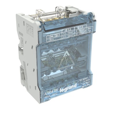 REPARTITEUR MODULAIRE LEGRAND 4P 100A 6 DEPARTS 4 MODULES