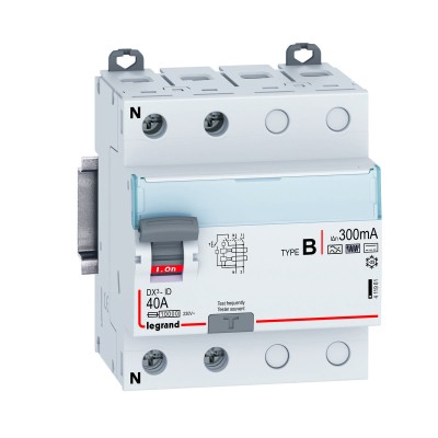 INTER DIFF DX³-ID 2P 40A 300MA TYPE B (AR.HAUT VIS / DEP.BAS VIS) 4M