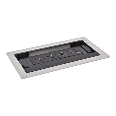 INCARA FLIP'UP 8M - 2 x PC 2P+T + 1 x USB A+C + 1 x RJ45 + 1 x HDMI