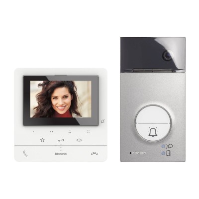KIT PORTIER VIDEO COULEUR Classe 100 ECRAN 5'' PLATINE LINEA3000 NOIR