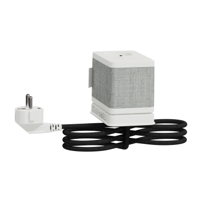 BLOC UNICA SYSTEM+ CLIP BUREAU 3 PC + USB A+C 3,1A 2m BLANC/TISSU