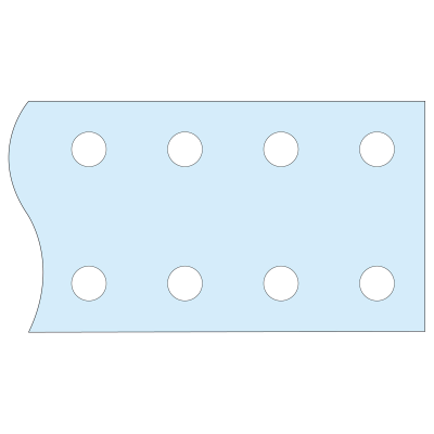 BARRE POUR JDB HORIZONTAL - PLATE PLEINE L-2000mm 80x10 Linergy BS