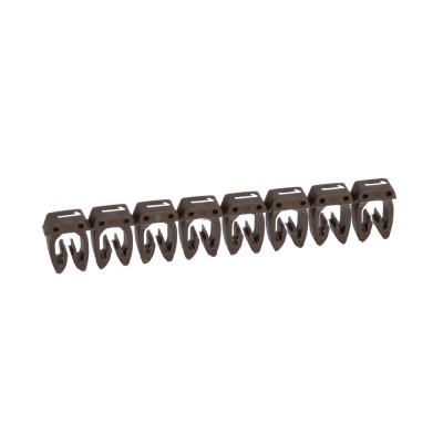 REPERE CAB3 CHIFFRE 1 FOND BRUN FIL 1,5~2,5mm² (Réglette x30 pcs)
