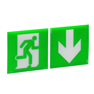 ETIQUETTE BAES LEGRAND - JEU DE 2 ETIQUETTES EVACUATION UNIVERS.