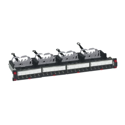 PANNEAUX DE BRASSAGE 1U LCS³ CAT 6A EQUIPE 24 x RJ45 STP