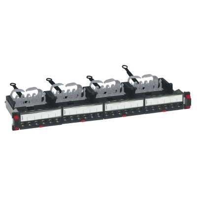 PANNEAUX DE BRASSAGE 1U LCS³ CAT 6A EQUIPE 24 x RJ45 STP