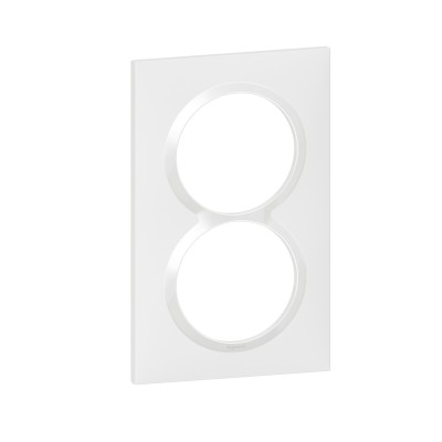 DOOXIE PLAQUE 2 POSTES BLANC ENTRAXE 57mm