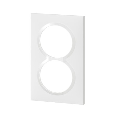 DOOXIE PLAQUE 2 POSTES BLANC ENTRAXE 57mm