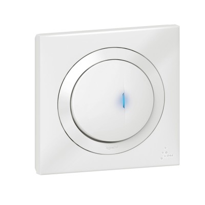 DOOXIE ONE POUSSOIR LUMINEUX 6A BLANC IP44 COMPLET