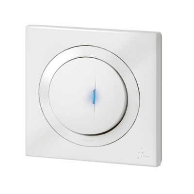 DOOXIE ONE POUSSOIR LUMINEUX 6A BLANC IP44 COMPLET