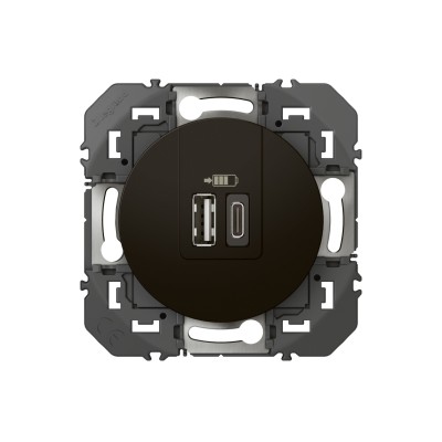 DOOXIE CHARGEUR USB Type A +Type C 3A 15W NOIR