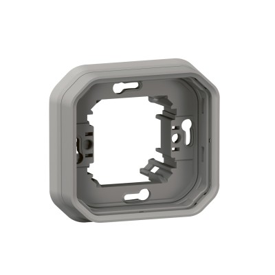 PLEXO GRIS SUPPORT ENCASTRE 1 POSTE - COMPOSABLE