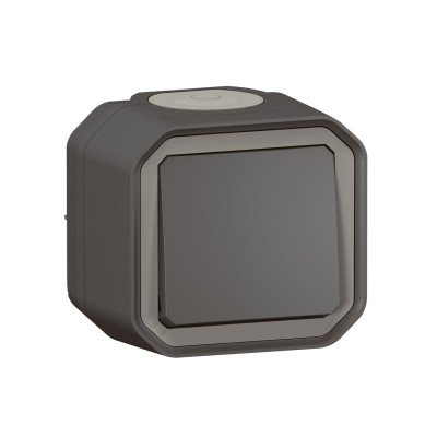 PLEXO ANTHRACITE POUSSOIR NO 10A IP55 IK08 - COMPLET SAILLIE