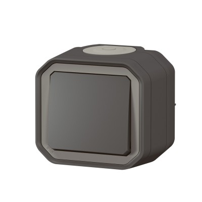 PLEXO ANTHRACITE POUSSOIR NO 10A IP55 IK08 - COMPLET SAILLIE
