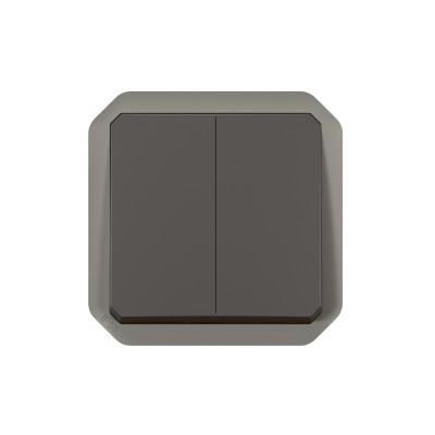 PLEXO ANTHRACITE COMMANDE DOUBLE IP55 IK08 - COMPOSABLE