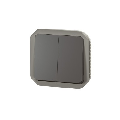 PLEXO ANTHRACITE COMMANDE DOUBLE IP55 IK08 - COMPOSABLE