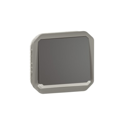 PLEXO ANTHRACITE POUSSOIR NO LUMINEUX 10A IP55 IK08 - COMPOSABLE