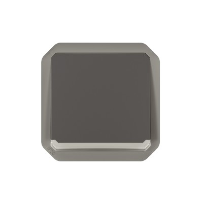 PLEXO ANTHRACITE POUSSOIR NO LUMINEUX 10A IP55 IK08 - COMPOSABLE