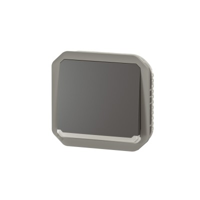 PLEXO ANTHRACITE POUSSOIR NO LUMINEUX 10A IP55 IK08 - COMPOSABLE
