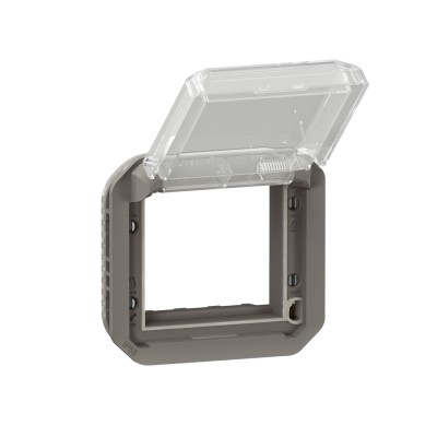 PLEXO ANTHRACITE ADAPTATEUR MOSAIC VOLET TRANS IP55 IK08 - COMPOSABLE