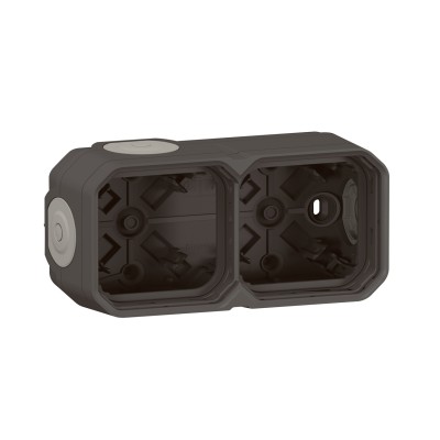 PLEXO ANTHRACITE BOITIER SAILLIE 2 POSTES - COMPOSABLE