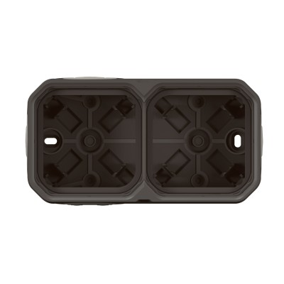 PLEXO ANTHRACITE BOITIER SAILLIE 2 POSTES - COMPOSABLE