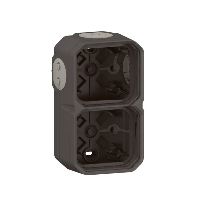 PLEXO ANTHRACITE BOITIER SAILLIE 2 POSTES - COMPOSABLE
