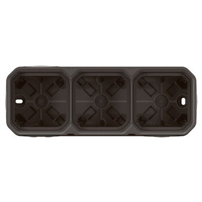 PLEXO ANTHRACITE BOITIER SAILLIE 3 POSTES - COMPOSABLE