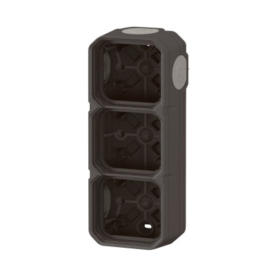 PLEXO ANTHRACITE BOITIER SAILLIE 3 POSTES - COMPOSABLE