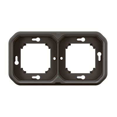PLEXO ANTHRACITE SUPPORT ENCASTRE 2 POSTES - COMPOSABLE