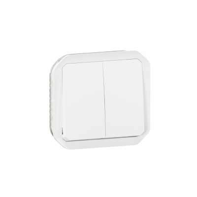 PLEXO BLANC COMMANDE DOUBLE IP55 IK08 - COMPOSABLE