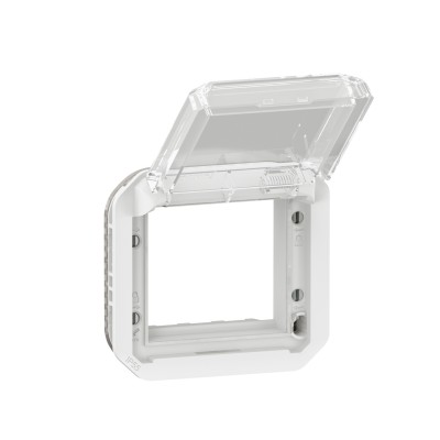 PLEXO BLANC ADAPTATEUR MOSAIC VOLET TRANS IP55 IK08 - COMPOSABLE