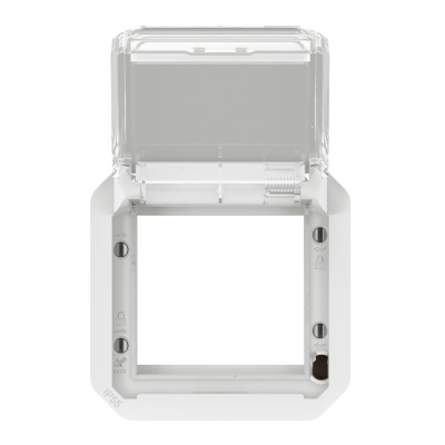 PLEXO BLANC ADAPTATEUR MOSAIC VOLET TRANS IP55 IK08 - COMPOSABLE