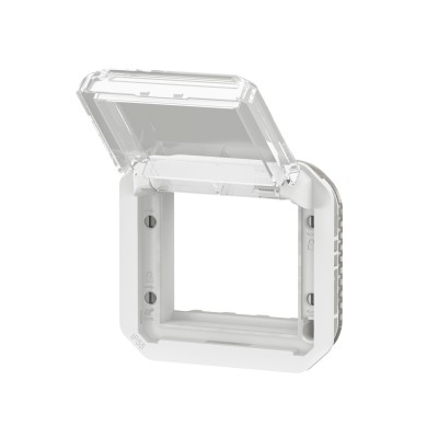 PLEXO BLANC ADAPTATEUR MOSAIC VOLET TRANS IP55 IK08 - COMPOSABLE