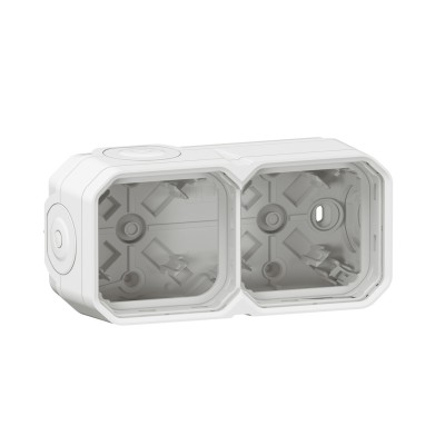 PLEXO BLANC BOITIER SAILLIE 2 POSTES - COMPOSABLE