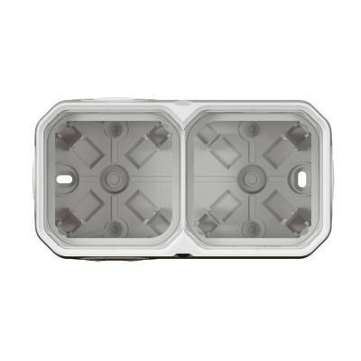 PLEXO BLANC BOITIER SAILLIE 2 POSTES - COMPOSABLE