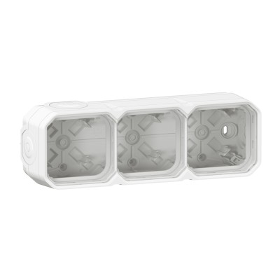 PLEXO BLANC BOITIER SAILLIE 3 POSTES - COMPOSABLE