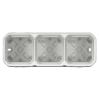 PLEXO BLANC BOITIER SAILLIE 3 POSTES - COMPOSABLE