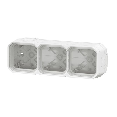PLEXO BLANC BOITIER SAILLIE 3 POSTES - COMPOSABLE