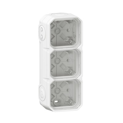 PLEXO BLANC BOITIER SAILLIE 3 POSTES - COMPOSABLE