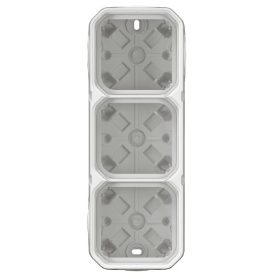 PLEXO BLANC BOITIER SAILLIE 3 POSTES - COMPOSABLE