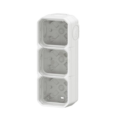 PLEXO BLANC BOITIER SAILLIE 3 POSTES - COMPOSABLE