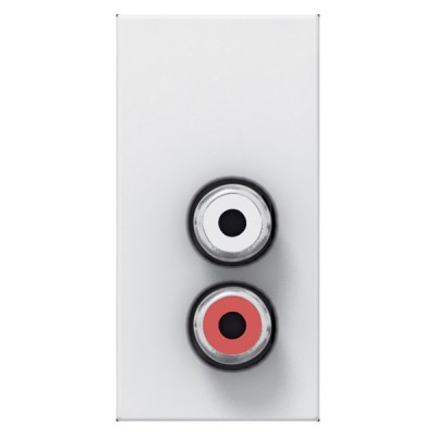 MOSAIC PRISE RCA FEMELLE x2 1M BLANC