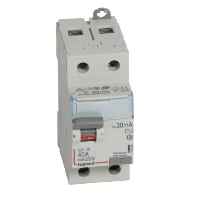 INTER DIFF DX³-ID 2P 40A 30MA TYPE AC (AR.HAUT VIS / DEP.BAS VIS)***